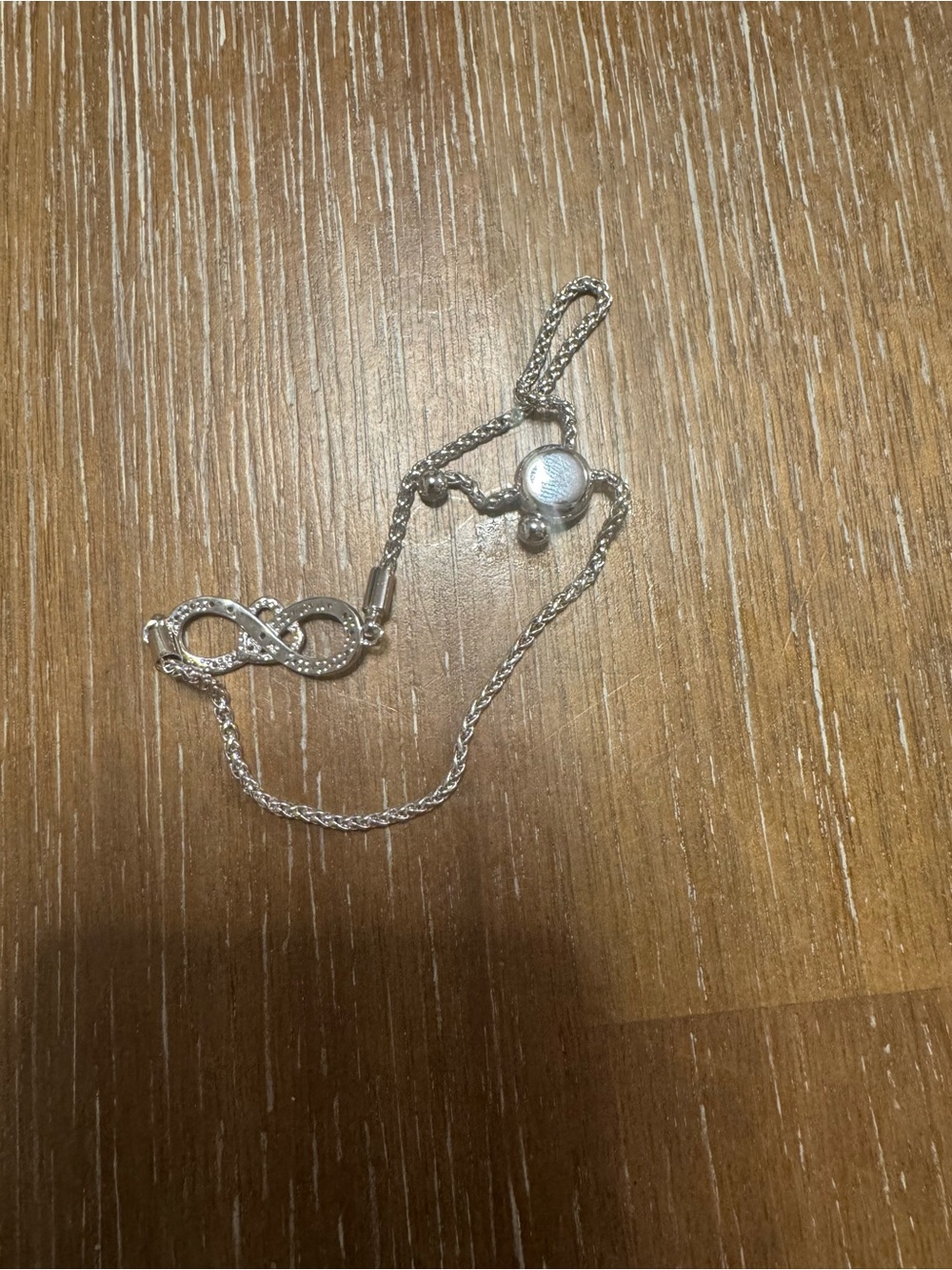 Sterling Silver Infinity Slider Bracelet in Silver - Picture 2 of 3
